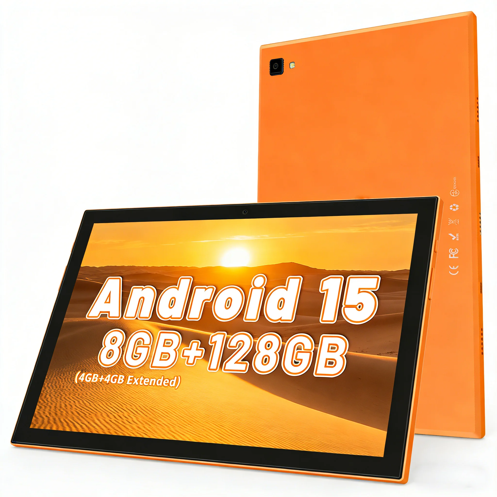 ANRY 10 Inch Android 15 Tablet 8GB(4+4GB Extended) 128GB 1280*800 HD Octa Core A537 5000mAh Battery Dual Camera 5G Wifi 6 Tablet