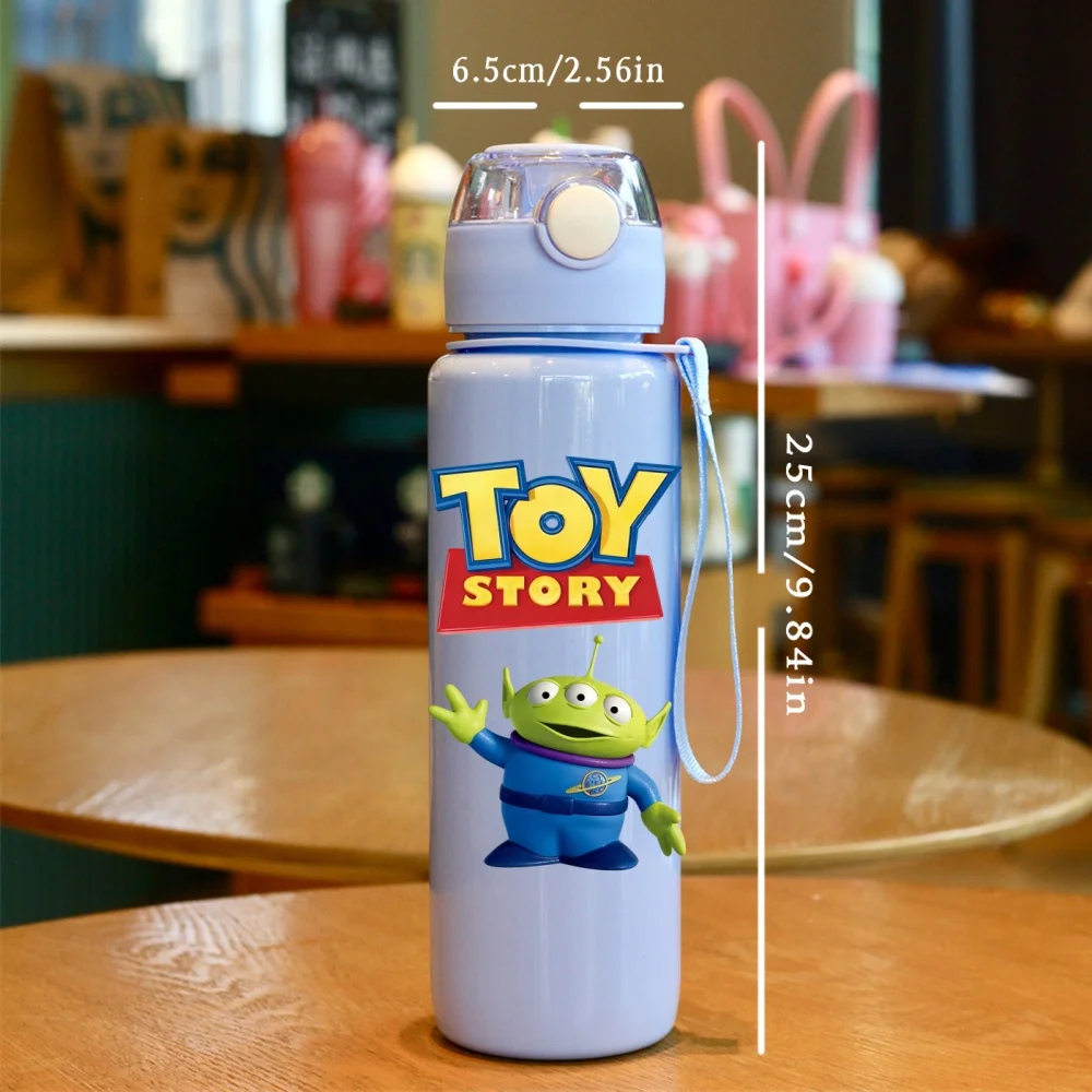 3D Printed Cartoon Pattern Water Bottle - Cute Stereoscopic Design, Fade-Resistant, Scratch-Proof, Leakproof Large-Capacity Cup