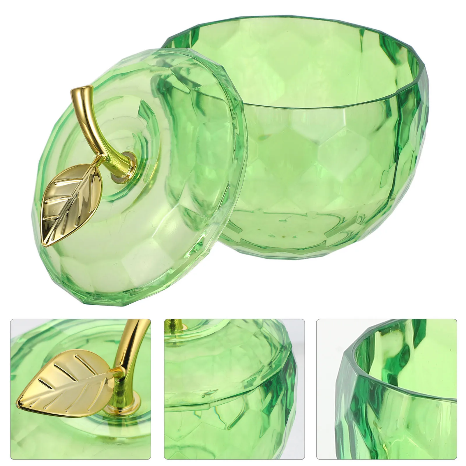 

Large Plastic Apple Shaped Candy Jar Decorative Container Lid Christmas Storage Box Party Favors Teacher Classroom Wedding