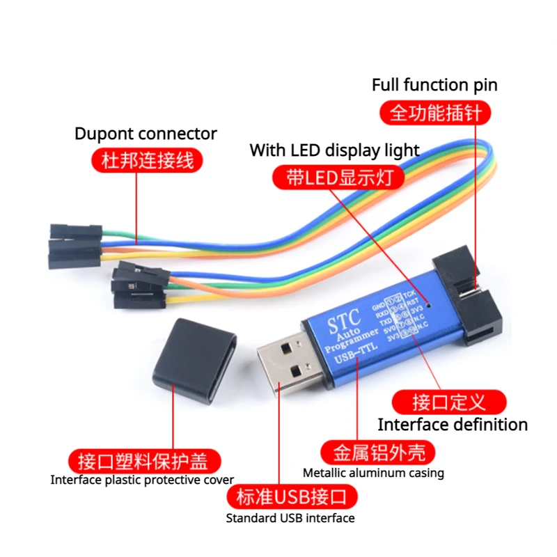 USB-to-TTL USB to serial downloader cable CH340G module RS232 Upgrade/brush board line PL2303