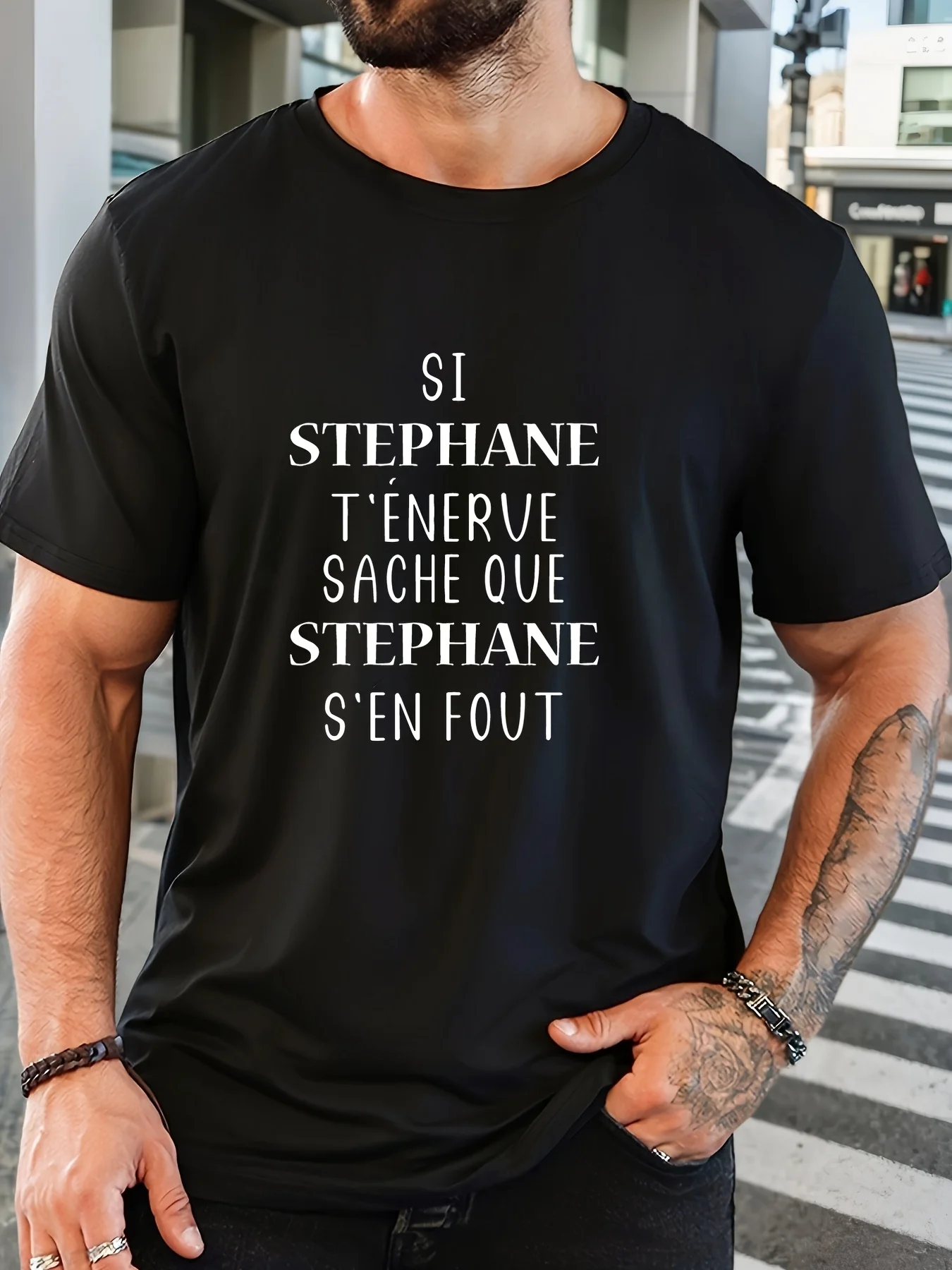 2026 Men'S STEPHANE T-Shirt, a Relaxed Summer Crew Neck Design Ideal for Casual Weekends, Sports, And Outdoor Activities, Made f