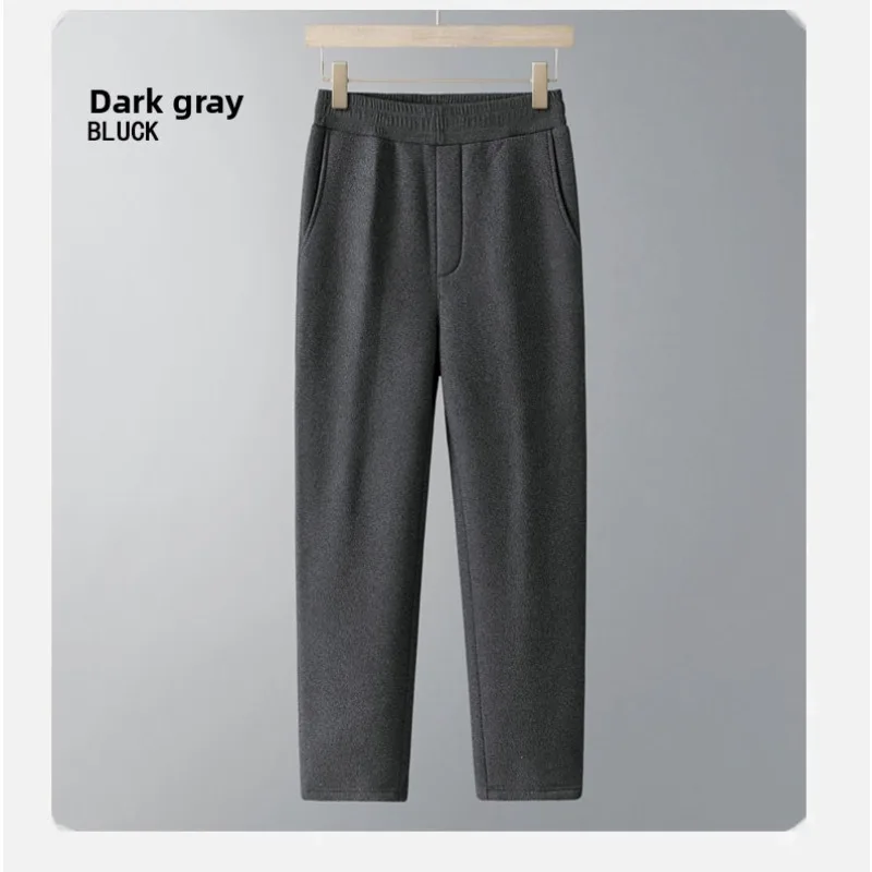 Men's Sports Leisure Windproof Breathable Thick Cold Resistant Warm Pants Winter Fashion Trend with Velvet Straight Leg Pants