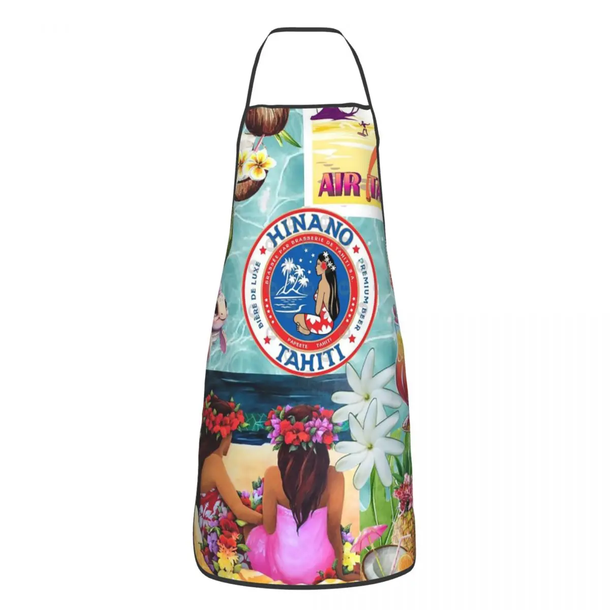 

Hinano Tahiti Aprons Chef Cooking Tablier Waterproof Bib Kitchen Cleaning Pinafore for Women Men Painting