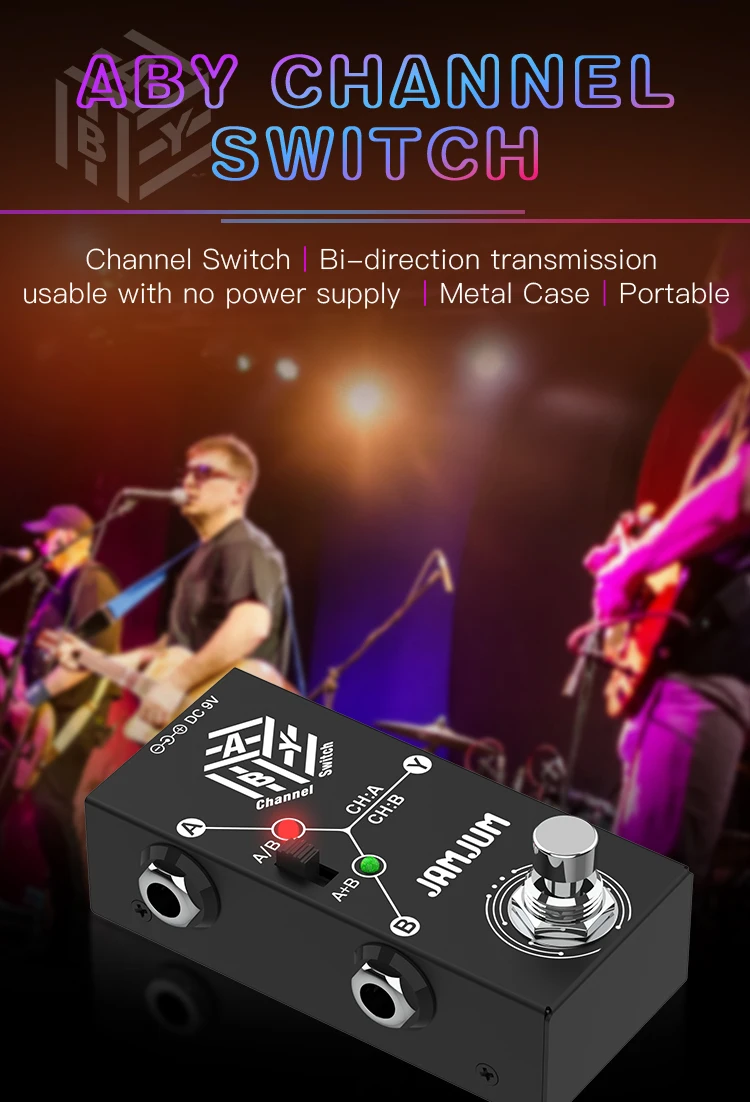 ABY Kanalwahlschalter für E-Gitarre, Line-Selector-Fußpedal – Detail 2