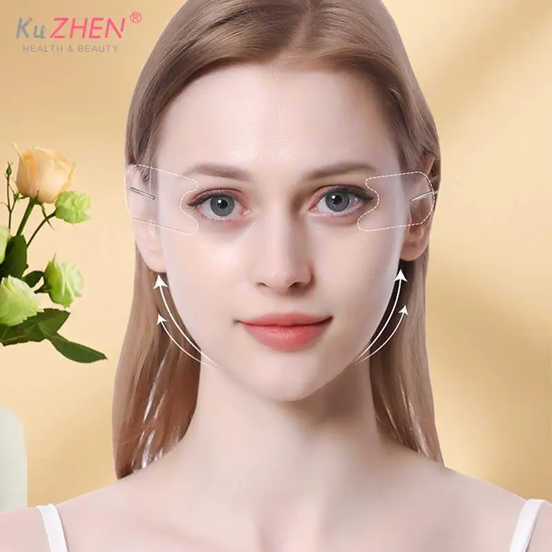 1 Satz unsichtbare dünne Gesicht Aufkleber V-Form schnell heben Gesichts heben Hals Auge Doppel kinn Falten Make-up Tape Hautpflege-Tool