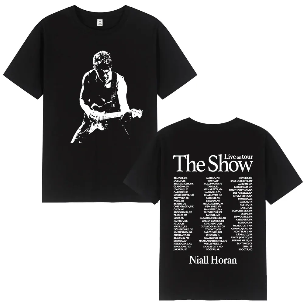 

Niall Horan Guitar Photo The Show Live on Tour T Shirt Men Women Fashion Breathable Oversized Short Sleeve T-shirts Streetwear