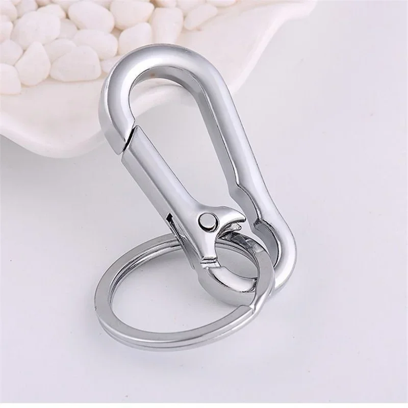 3pcs Keychain Buckle Anti-lost Waist Belt Clip Keyring Buckles Carabiner Keychains for Outdoor Climbing Sports Tools