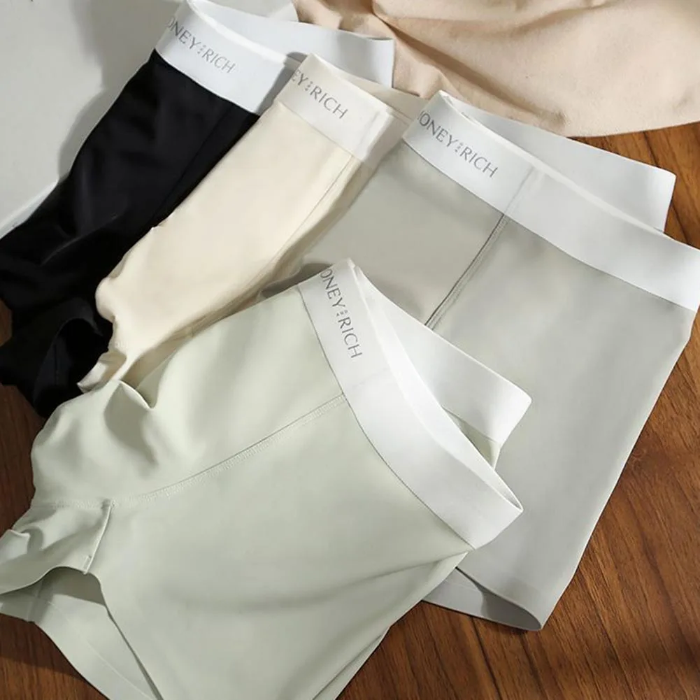 Men Ice Silk Seamless Breathable Underwear Underpants Panties Boxershorts Trunks