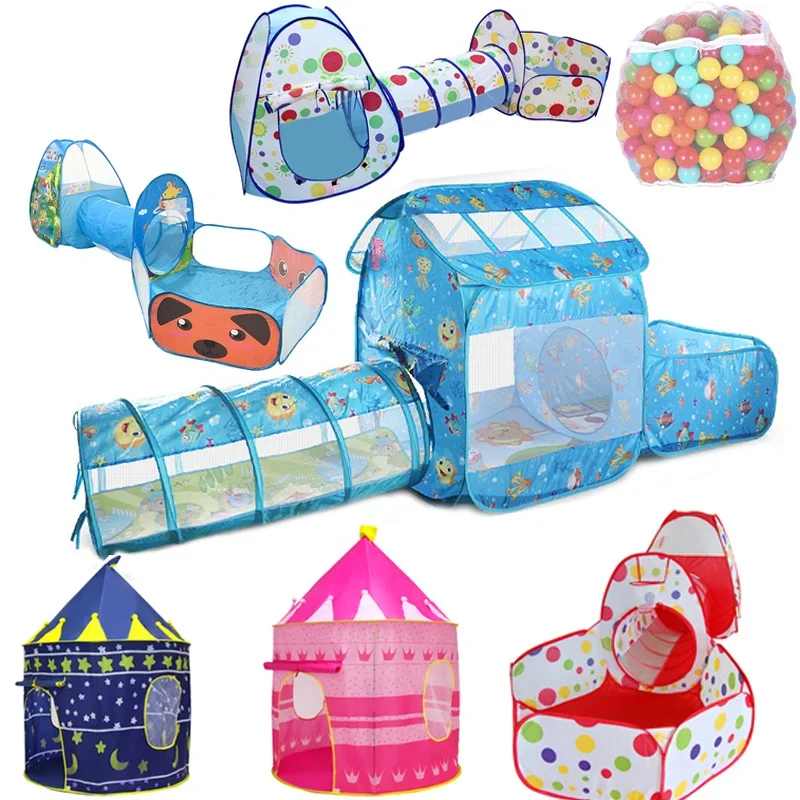 3 em 1 jogar tenda brinquedos do bebê piscina de bolinhas para crianças oceano bolas piscina dobrável crianças jogar tenda cercadinho túnel jogar casa