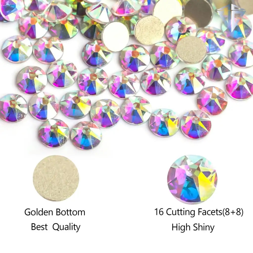 8Big+8Small 1440pcs Colorful Top Quality Nail Art Rhinestone Decorations Glitter Diamond Flatback стразы Non Hotfix Rhinestones