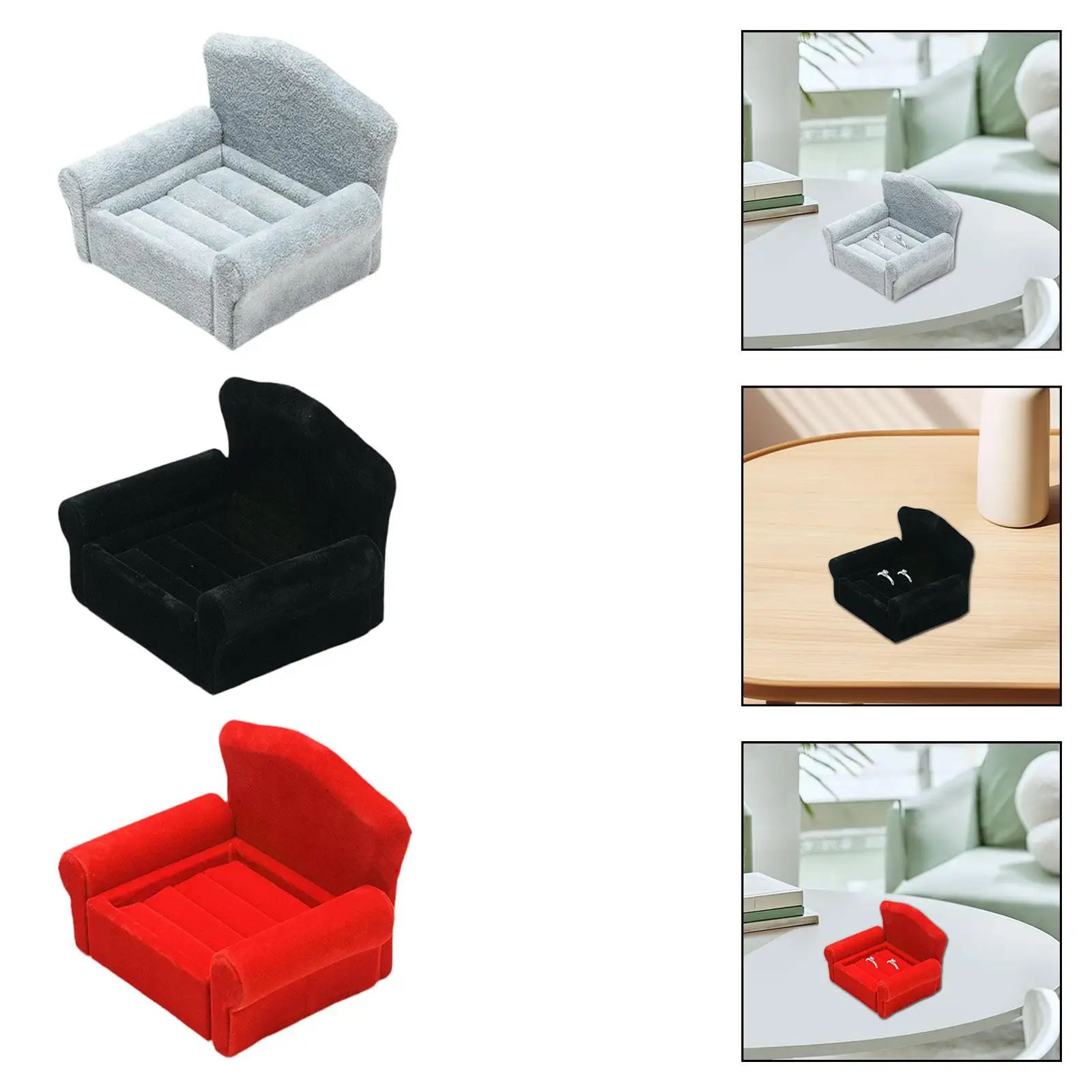 

Ring Display Stand Jewelry Organizer Women Gift Rack Earrings Holder for Show