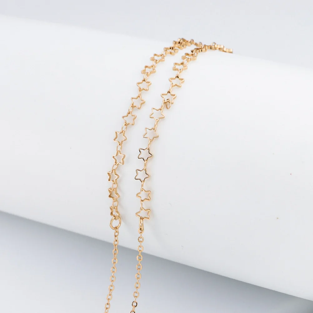 

1Pcs Eyeglass Chain Hollow Five-Pointed Star Stylish Anti-Fall Eyewear Rope Glasses Strap Holder for Outdoor Indoor