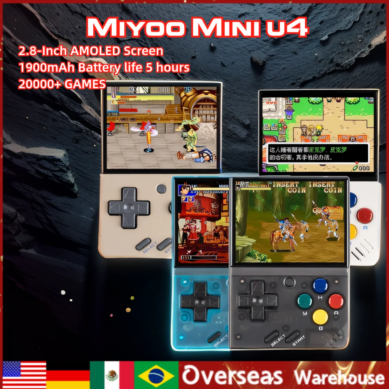 MIYOO MINI V4 Retro Handheld Game Spelers Consoles Draagbare Video Game 2.8''IPS Linux Systeem OCA Game Console Voor jongen Gift