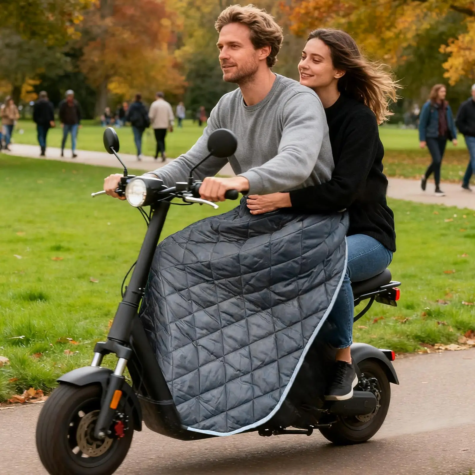 

Electric Vehicle Thickened Fleece-lined Windproof Leg Blanket Skirt Winter Motorcycle Windproof Leg Cover Scooter Leg Protector
