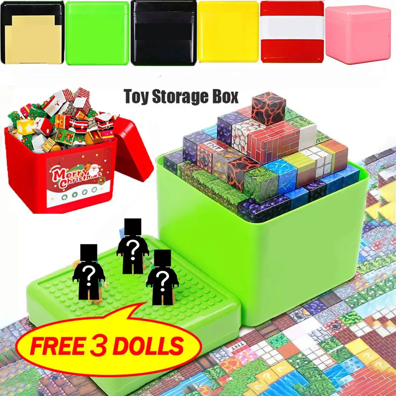 Magnetische bouwstenen opbergdoos Plastic stofdichte container Snack speelgoed Blok opbergemmer Desktop speelgoed ornamenten geschenkdoos