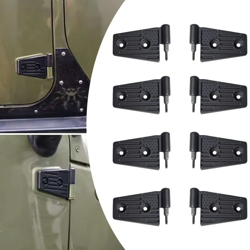 

Door Hinge Kits For Jeep Wrangler JK JKU 2007-2018 Aluminium Alloy Door Side Hinges Replacement Car Exterior Accessories