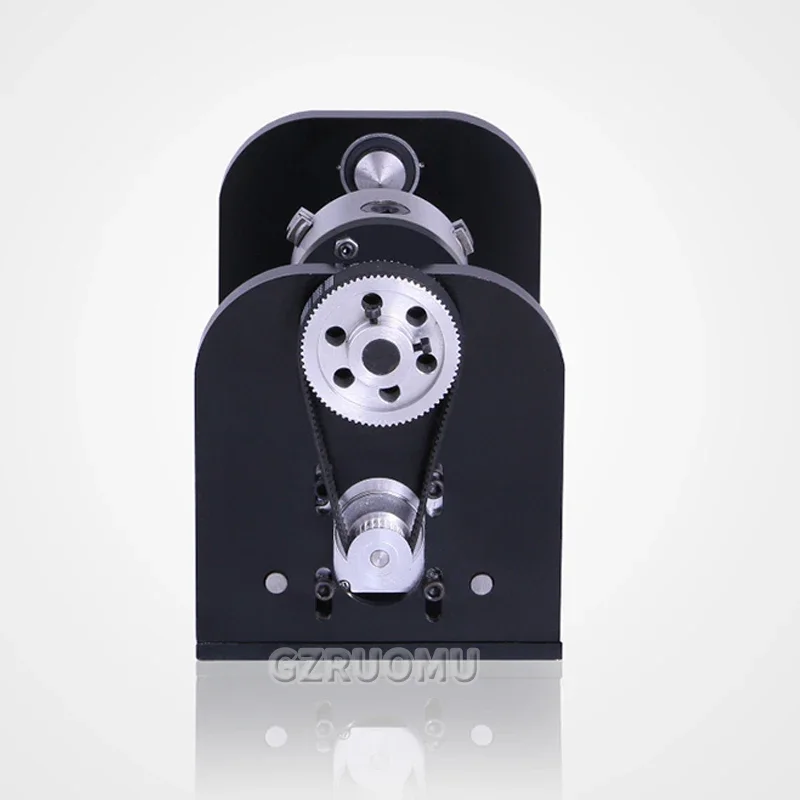 CNC Router Rotary Axis with 80mm 3-Jaw Spiral Chuck - Measuring Axis for CO₂ Laser Engraving & Cutting Machines