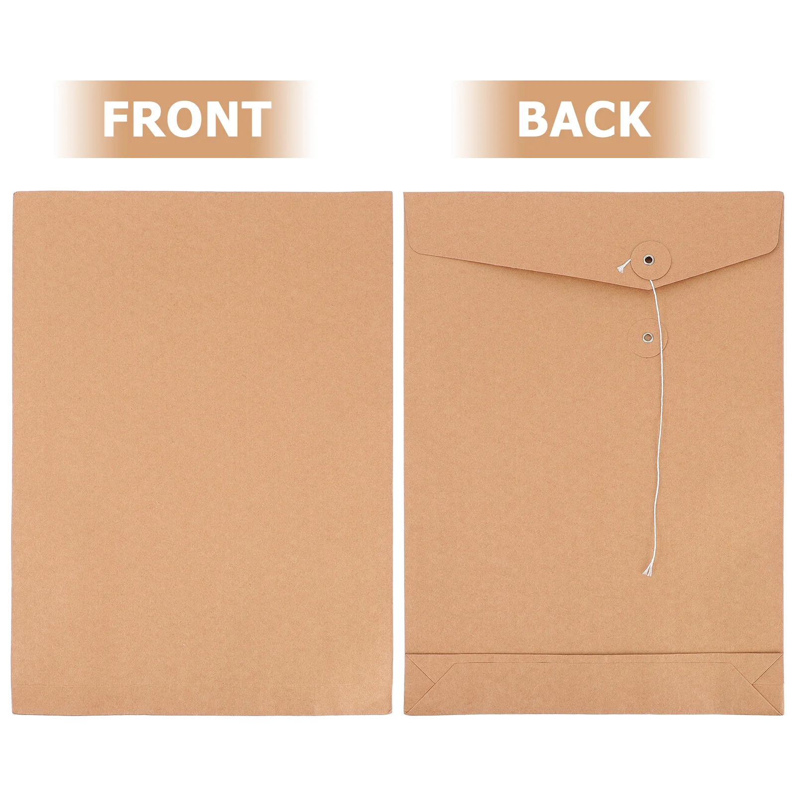 

10Pcs Premium Kraft Paper File Bag Document Storage Envelope For Office Supplies