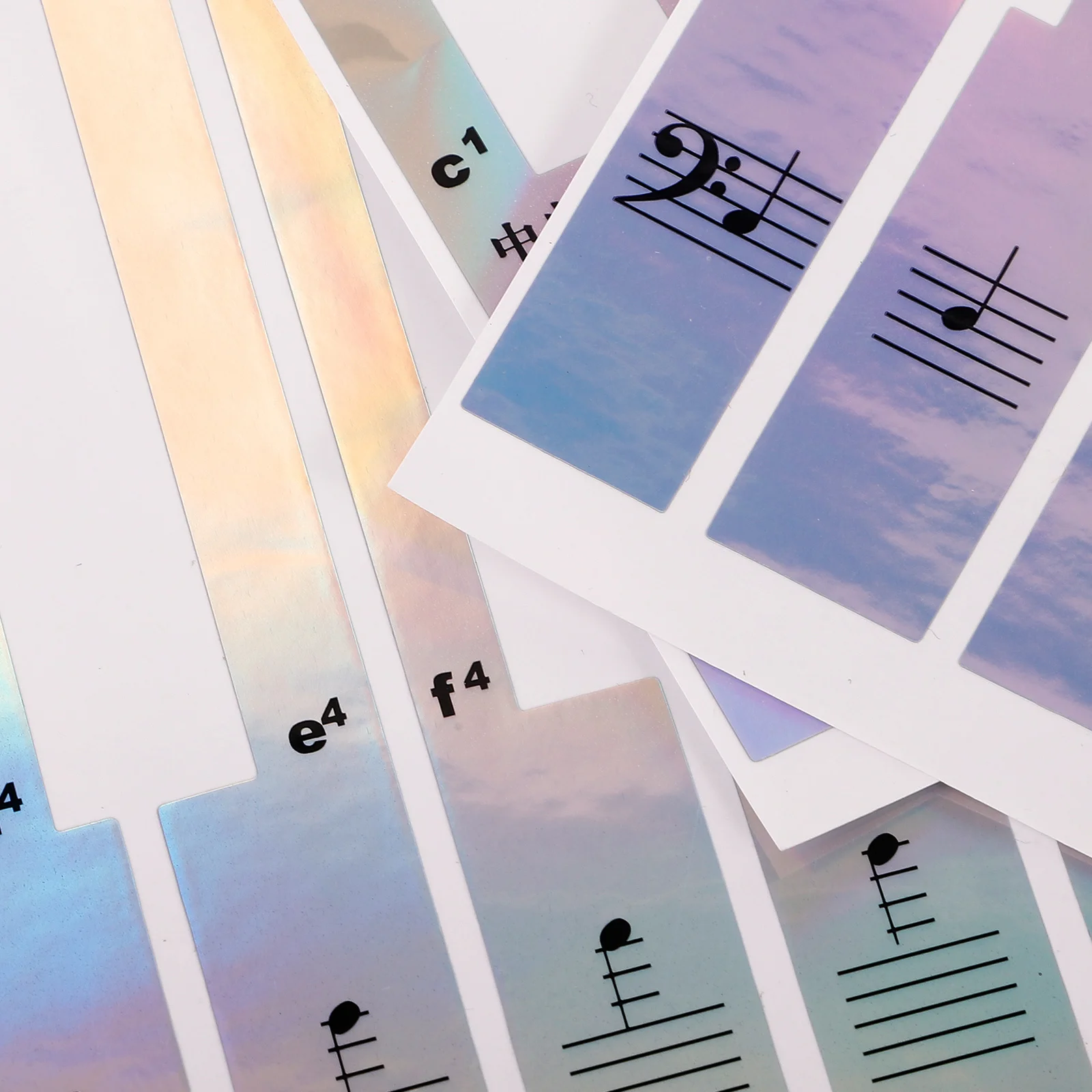 

2 Sets Keyboard Stickers Numbered Piano Labels for Aldult Decals Strip Note Pvc