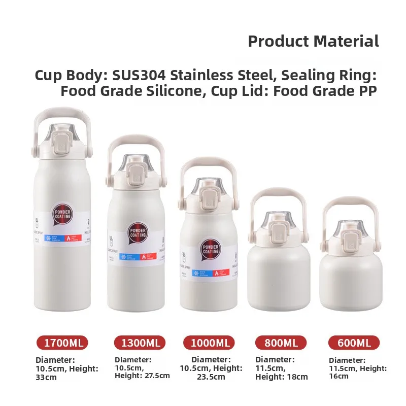 

Large Capaci 304 Stainl Steel Insulated St Cup Portable Outdoor High Aesthetic Value Cooling Cup Student Big Belly Cup