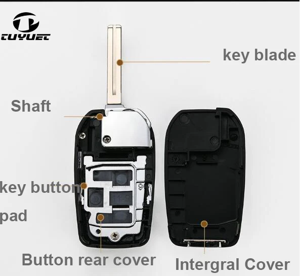 2/3 Buttons Modified Flip Folding Remote Key Shell for Lexus  LS400 LS430 IS300 ES330 SC430  LX470 RX300 RX330 RX350 GS300