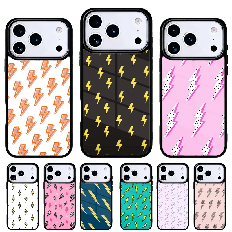 Funda trasera con diseño de rayo para iPhone Pro Max
