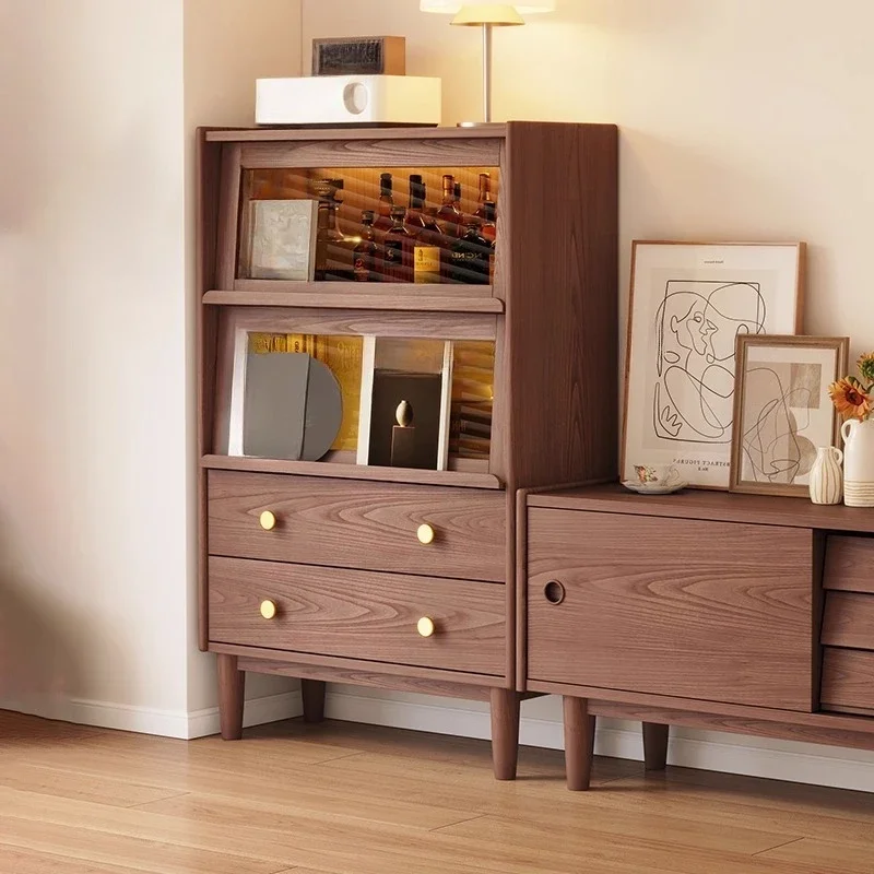 

Solid wood chest, flap TV cabinet side cabinet, living room locker I dining side cabinet, simple bedroom storage cabinet