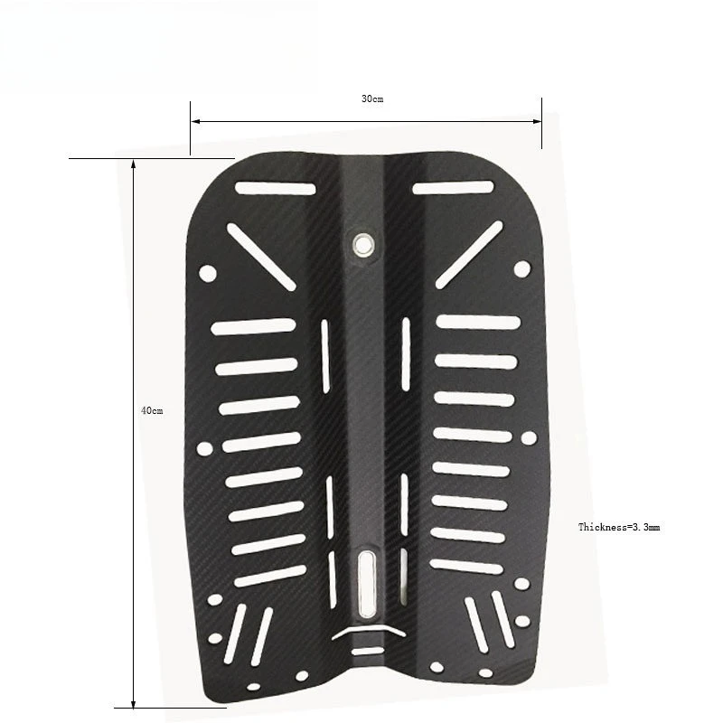 Diving, Technical Diving, for Back Flight, Lightweight, Carbon Fiber, Back Plate, with Embedded Parts