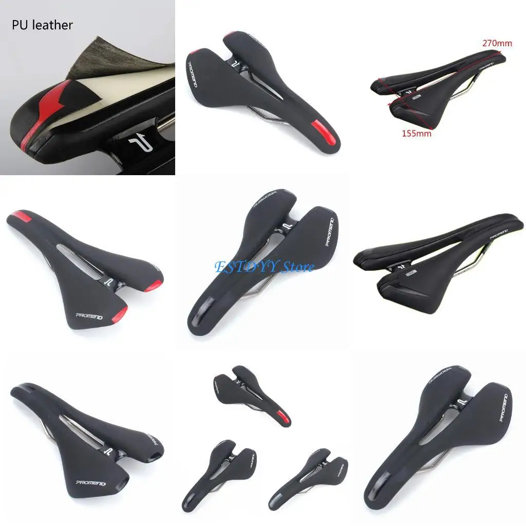 

G6DE Comfortable Saddle MTB Road Bike Hollow Breathable for Seat Leather Cush