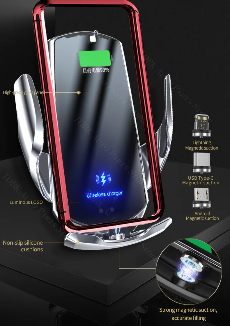 Für Mercedes Benz CLA 250 2020-2024 Auto Telefon Halter Starke Spezielle Feste Halterung Basis 15W Drahtlose Lade autos Zubehör – Detail 24