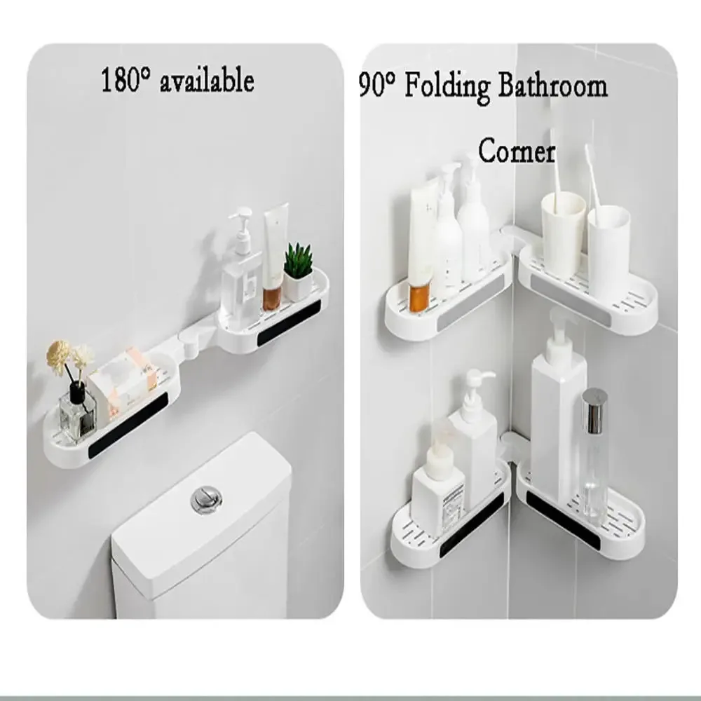 Badezimmerregale, bohrfreier drehbarer Wandhalter, Wandregal für Toilette und Waschbecken, Küchenwandregal, Badezimmer-Organizer