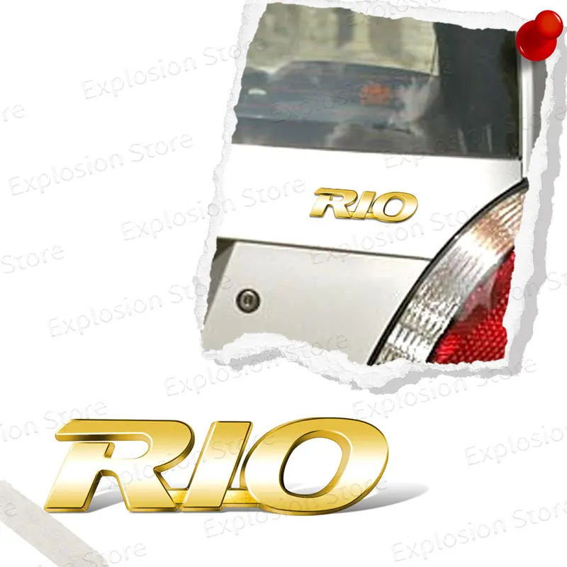 شعار إلكتروني تصفيف السيارة المعدنية ، شعار لاصق ، شارة الصندوق الخلفي ، ملصق الحاجز لكيا ريو ، سبورتاج ، ستينجر ، K3 ، K4 ، K5 ، بيكاندو ، سيد #3