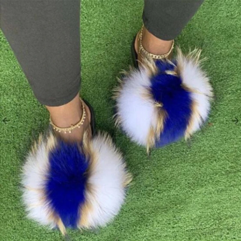 New Designer Luxury Rainbow Fluffy Mommy Kids Women Jelly Purse Fur Slipper And Handbag Matching Real Fur Slides With Purse Set