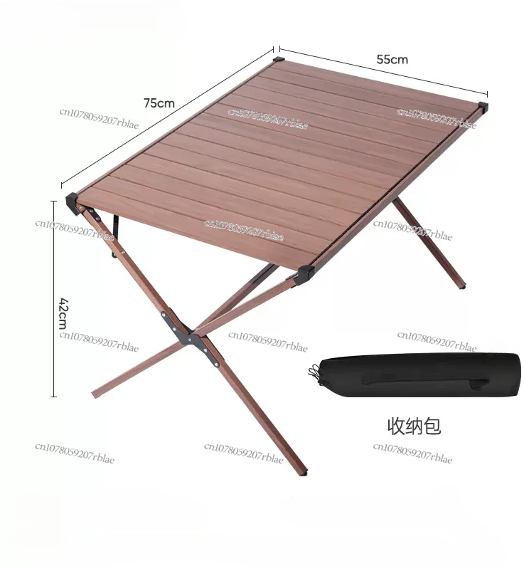 Primitive Man Camping Table and Chair Aluminum Alloy Egg Roll Table Outdoor Folding Portable Picnic