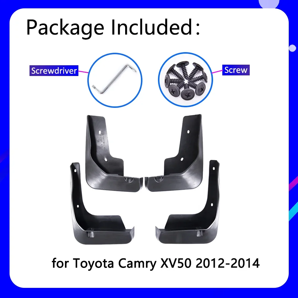 Mudguards for Toyota Camry XV50 50 2012 2013 2014  Car Accessories Mudflap Fender Auto Replacement Parts