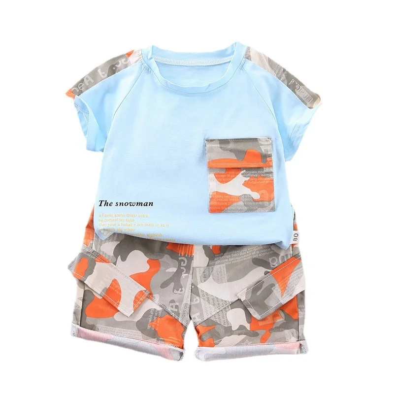 

New Summer Baby Girl Clothes Children Outfits Boys Fashion Sports T-Shirt Shorts 2Pcs/Set Toddler Casual Costume Kids Tracksuits