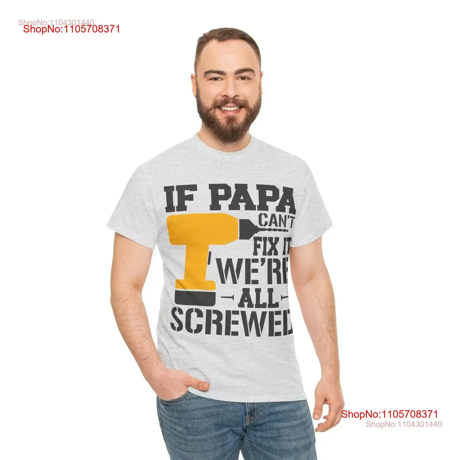 If Papa Can't Fix It We Are All Screwed Heavy Cotton T Shirt vintage Washed Breathable Versatile designer clothes Stylish
