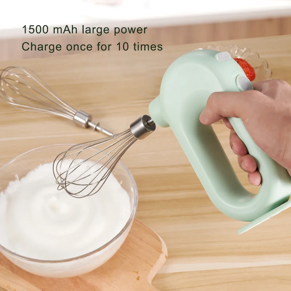 4 versnellingen Verstelbare eierklopper Elektrische mixer Keukengadget Snel opladen 1500 mAh Werkt op batterijen Gemak USB-opladen