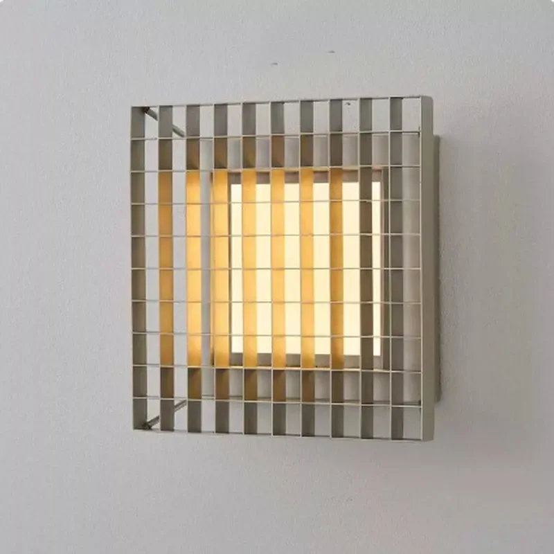 Modern Bauhaus Grid Wall Lamp Designer Retro Corridor Aisle Light Creative Simple Decorative Fixture for Living Room Bedroom