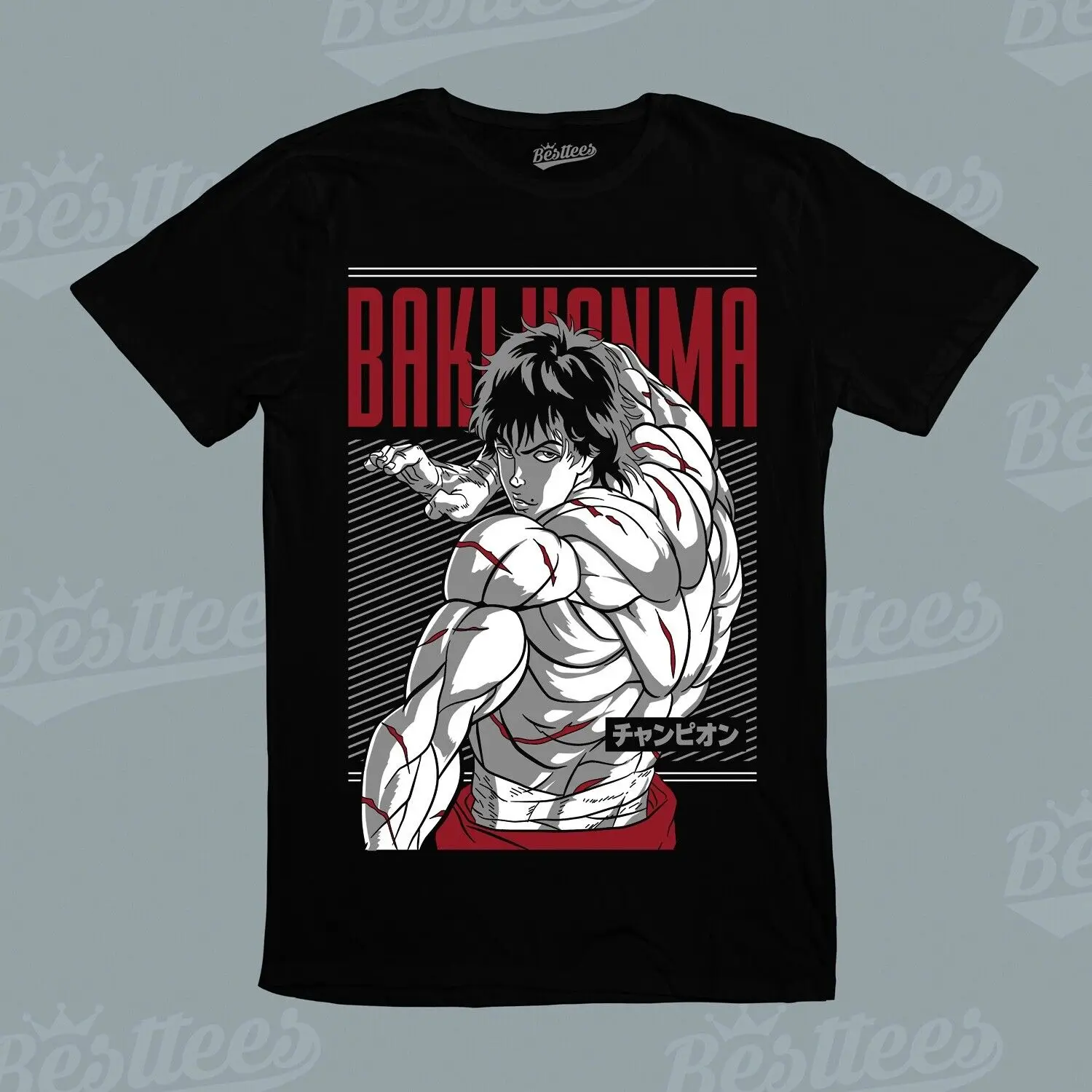 Baki Hanma Japanese Manga Series Anime Graphic Illustrator Muscle Flex T-Shirt