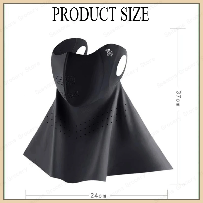 Summer UV Protection Full Face Mask Ice Cooling Breathable Fabric for Outdoor Sports Cycling Hiking