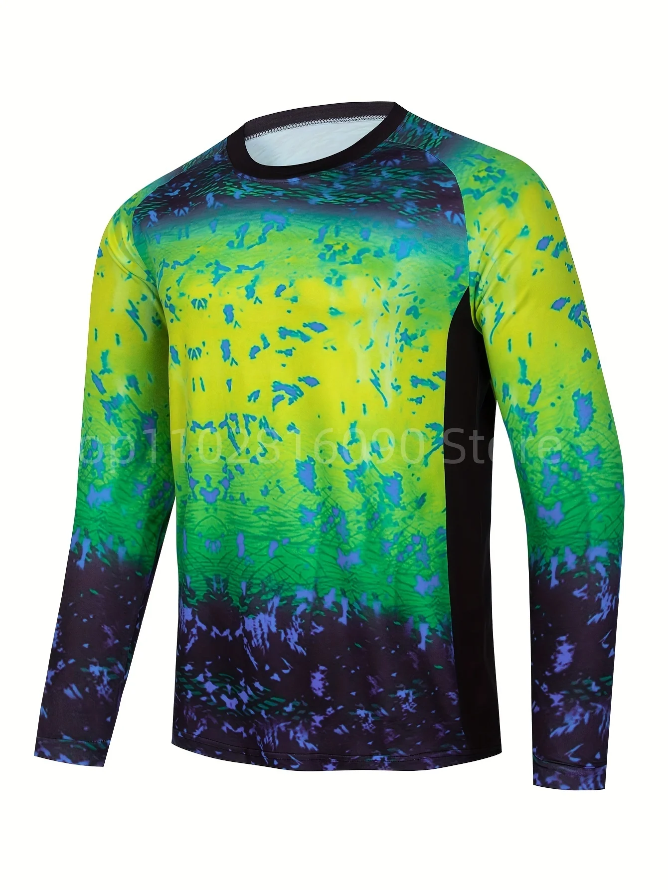 

2025 New Men's Long Sleeve T-shirt Fishing Shirt Outdoor Sunscreen Sweatwicking Quick Drying Men's Fishing Top
