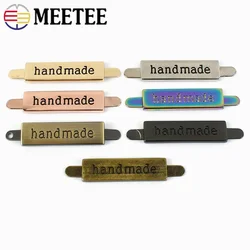 10/20/50pcs 36*10mm Handmade Metal Bag Labels Tag Handcraft Decorative Buckles for Purse DIY Hardware Sewing Leather Accessories