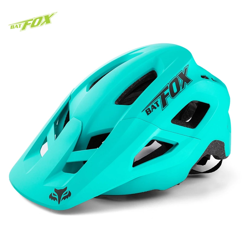 BATFOX Bike Helmet Detachable brim Adjustable Head Safety Cap Men's Outdoor Sports Ultralight Racing Riding MTB Bicycle Helmets