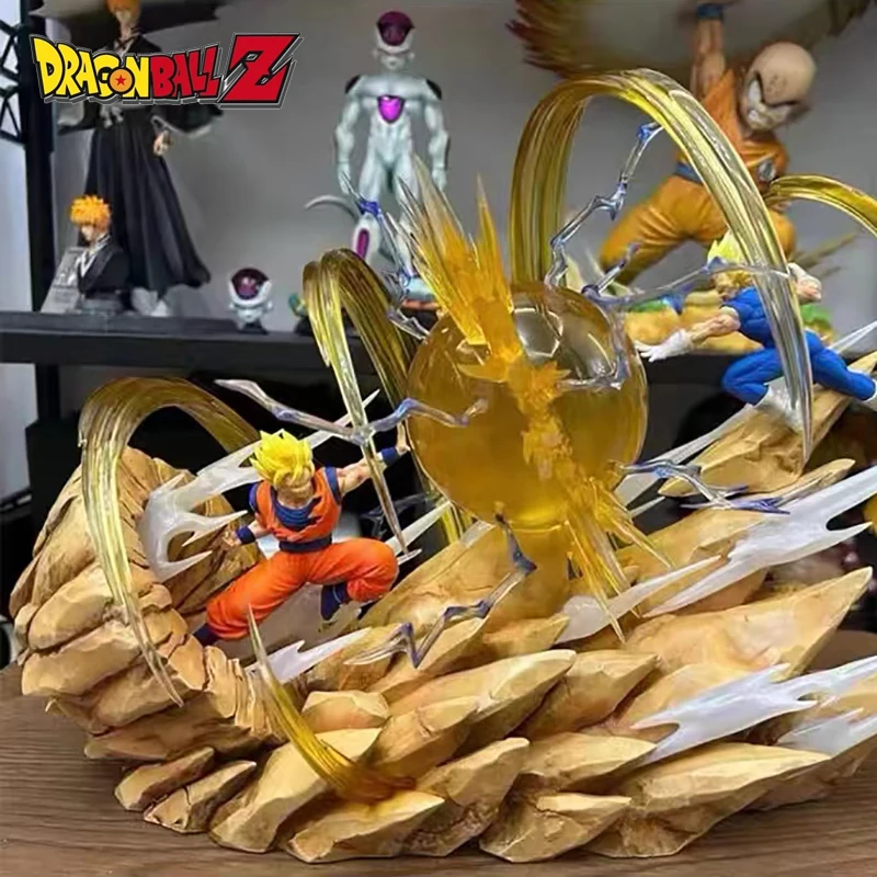 Anime Cartoon Gk Dragon Ball Sky Top Wcf Famous Scene Battle Model Desktop Decoration Statue Ornaments Toys Gifts