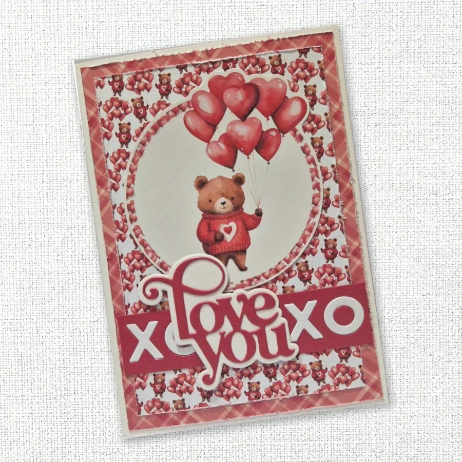 Новое поступление 2025, фон XOXO с буквами Love You, металлические штампы для DIY, скрапбукинга, трафареты для изготовления карт, фотоальбомы