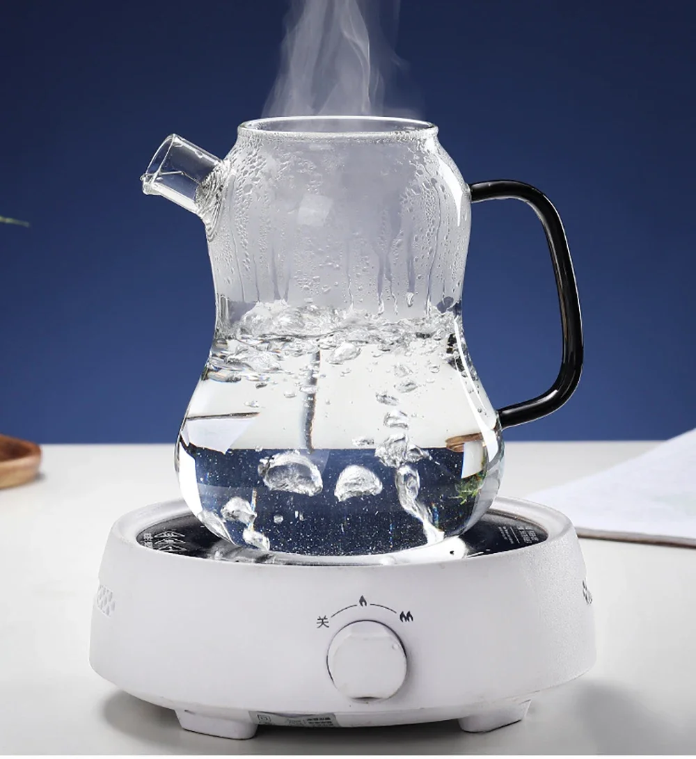 1.4L إبريق الشاي الزجاج المقاوم للحرارة غلاية إينفوسير إبريق الشاي وكوب مجموعة اواني الشاي Oolong Gaiwan Pu Erh وعاء إبريق الشاي Puer الصينية صانع