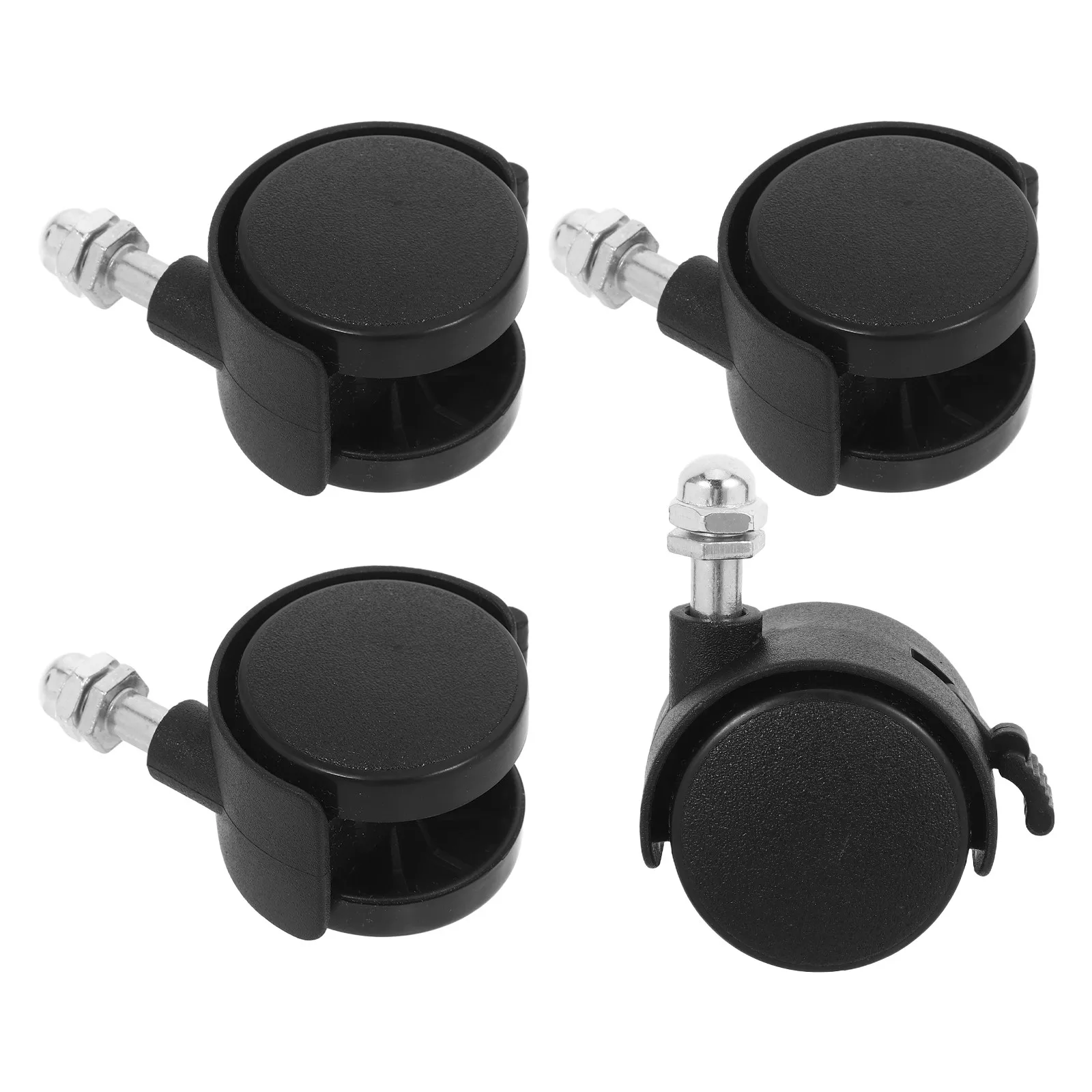 4 Pcs Heater Accessories Replacement Caster Wheel Black PP for Electrical Oil Radiator