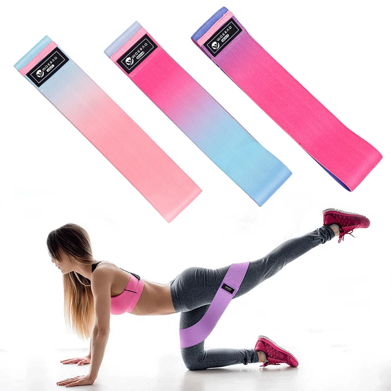 3Pcs/set Unisex Workout Fitness Elastic Band Hip Loop Resistance Bands Yoga Gym Leg Strength Training  Anti-slip Rubber Bands