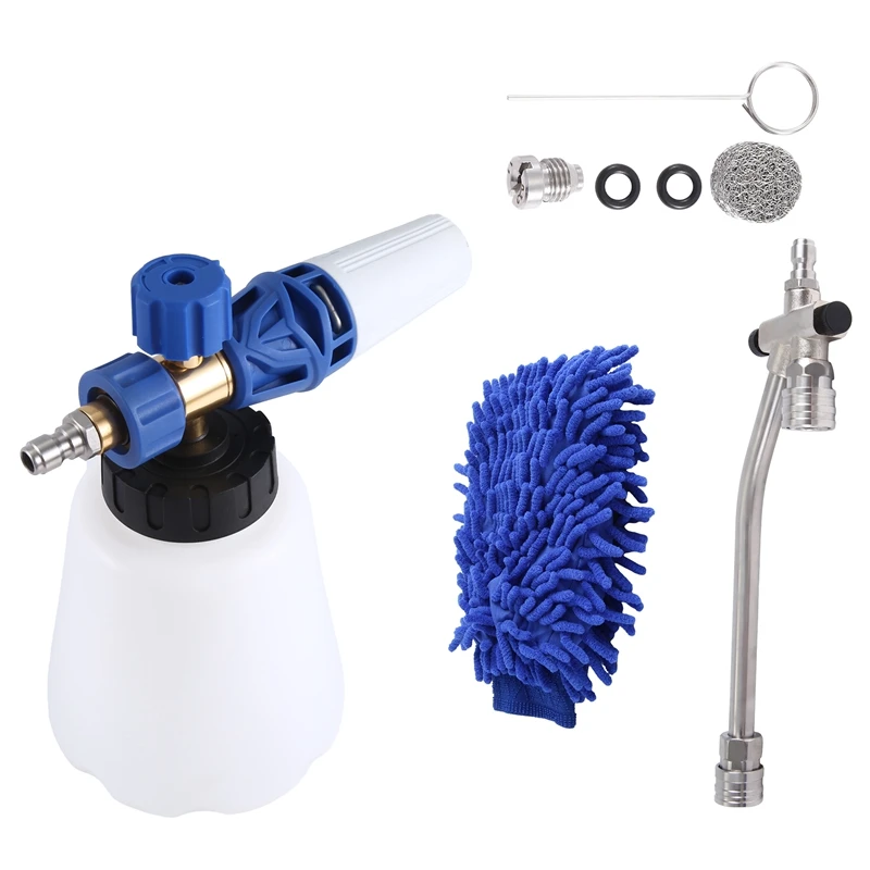 

Foam Pot Regulator Pressure Washer Foam Cannon With Dual-Connector Tool, Pressure Washer Foam Jet Wash Sprayer Set